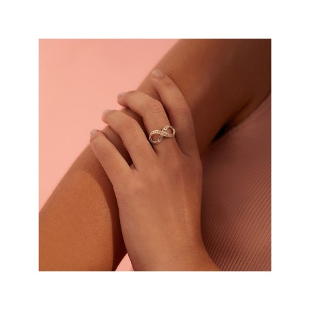 Anillo Infinito Circonitas Plata de ley