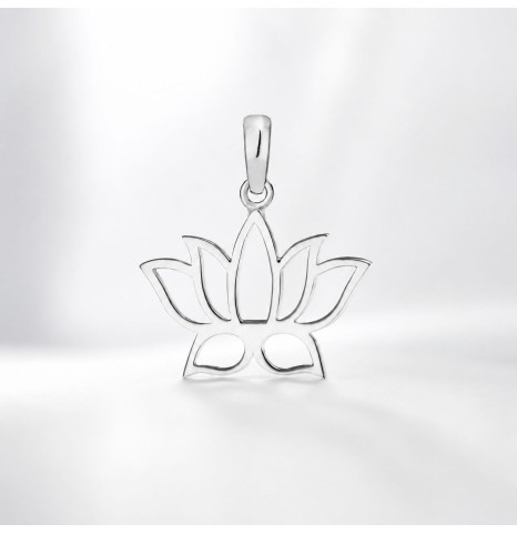 Colgante Flor de Loto Plata...