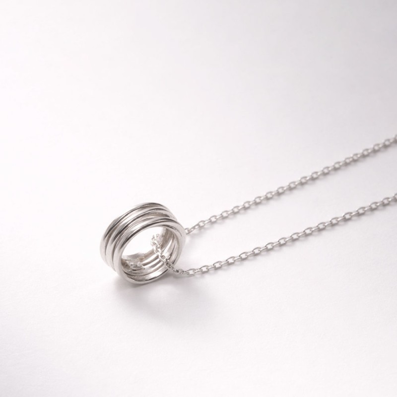 Collar Hilo de la vida pequeño Plata de ley