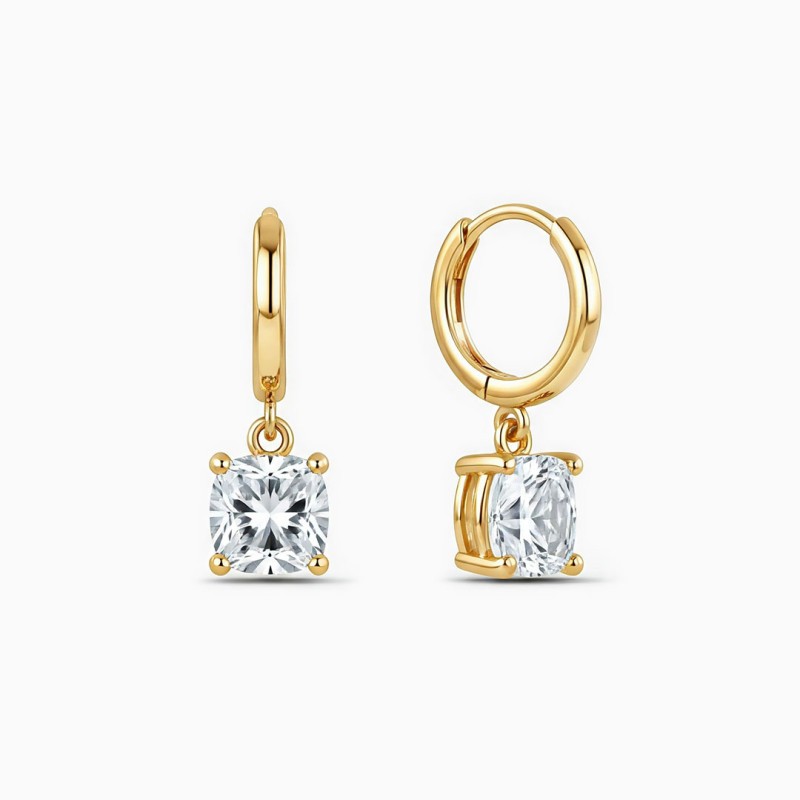 Aros Brisura con Cushion Plata de ley