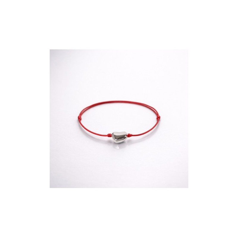 Pulsera Hilo Habichuela plata de ley