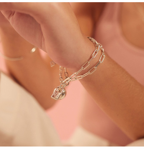 Pulsera Doble con Candado y...