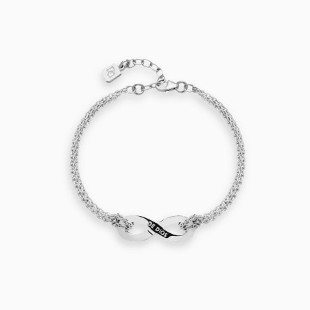 Pulsera Infinito grande Plata de ley
