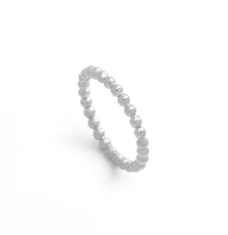Anillo Bolitas Plata de ley